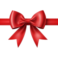 AI generated Red Ribbon on Transparent Background - Ai Generated png