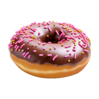 ai généré coloré Donut sur transparent Contexte - ai généré png