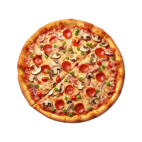 ai genererad pizza på transparent bakgrund - ai genererad png