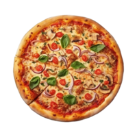 ai genererad pizza på transparent bakgrund - ai genererad png