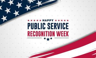 Happy Public Service Recognition Week Background Vector Illustration