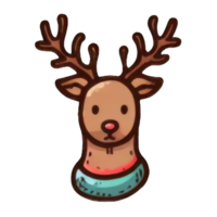 AI generated reindeer with a red nose AI generated png