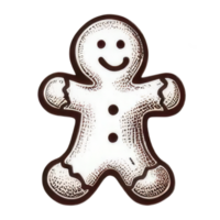 AI generated Christmas gingerbread man isolated AI generated png