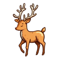 AI generated reindeer with a red nose AI generated png