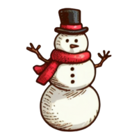 ai gerado boneco de neve colori desenhando ai gerado png