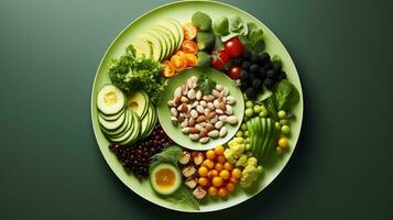 ai generado orgánico vegetariano sano comida granja ai generado foto