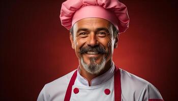 ai generado sonriente mujer participación ramo, mirando a cámara, disfrutando café generado por ai foto