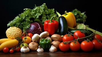 ai generado antecedentes vegetariano vegano comida calabacín ai generado foto