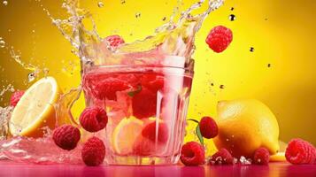 AI generated tropical ripe juice drink sun ai generated photo