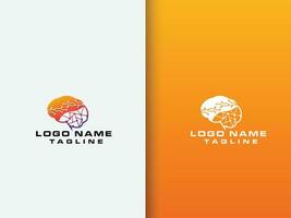 Technology brain vector art. Business. Tech brain logo design. Premium template. Colorful design. Hospital. Brain idea logo. Tech Circut