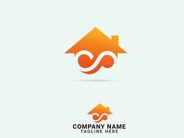 Infinity Home logo design. Home Infinity vector. Real estate. Colorful template. Infinity symbol. Business. Finance. Modern. House vector