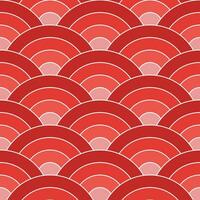 Red shade of Japanese wave pattern background. Japanese pattern vector. Waves background illustration. for clothing, wrapping paper, backdrop, background, gift card. vector