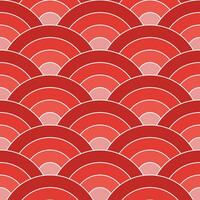 Red shade of Japanese wave pattern background. Japanese pattern vector. Waves background illustration. for clothing, wrapping paper, backdrop, background, gift card. vector