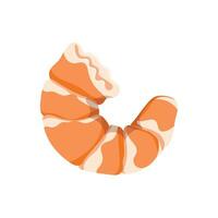 Peeled shrimp icon. Cartoon shrimp without shell, pink vector