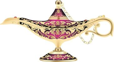 Beautiful magic lamp illustration vector design on a white background