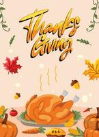 Special thanksgiving event poster vector