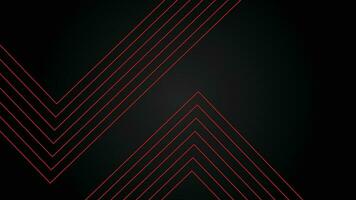 Dark futuristic wide abstract banner background with red lines pattern vector illustration