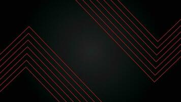 Dark futuristic wide abstract banner background with red lines pattern vector illustration