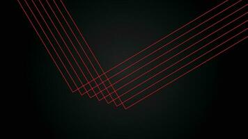 Dark futuristic wide abstract banner background with red lines pattern vector illustration