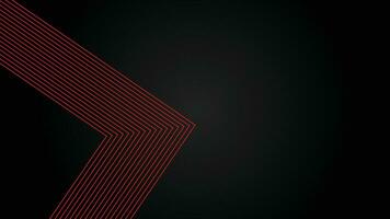 Dark futuristic wide abstract banner background with red lines pattern vector illustration