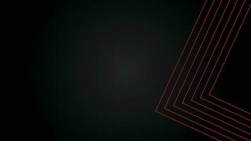 Dark futuristic wide abstract banner background with red lines pattern vector illustration