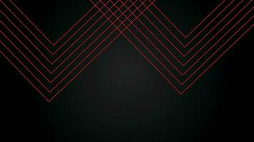 Dark futuristic wide abstract banner background with red lines pattern vector illustration