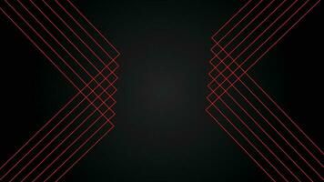 Dark futuristic wide abstract banner background with red lines pattern vector illustration