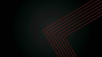 Dark futuristic wide abstract banner background with red lines pattern vector illustration