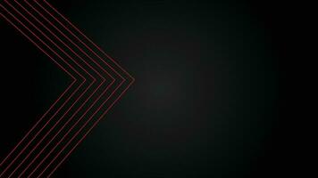 Dark futuristic wide abstract banner background with red lines pattern vector illustration