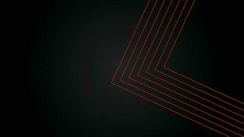 Dark futuristic wide abstract banner background with red lines pattern vector illustration