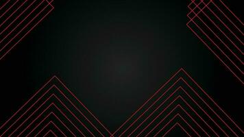 Dark futuristic wide abstract banner background with red lines pattern vector illustration