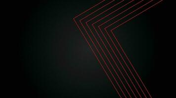 Dark futuristic wide abstract banner background with red lines pattern vector illustration