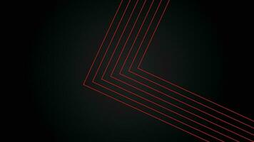 Dark futuristic wide abstract banner background with red lines pattern vector illustration