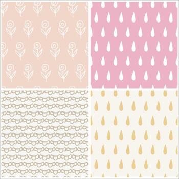 Pattern vector and background flowers pattern design