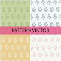 Pattern vector and background flowers pattern design