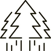 forest tree line icon illustration vector