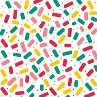 Creative minimalist style art background for children or trendy design with basic shapes. A vibrant and cheerful pattern with colorful geometric shapes on a white background. vector