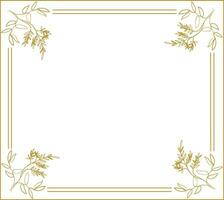 frame with flowers Luxury Black Floral Rectangle Corner Certificate Page vector