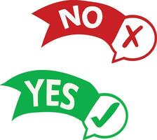 free vector Agree Disagree Sign Yes No Or With Red Green with Checkmark Cross