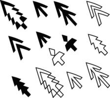 Free vector collection of flat mouse cursor pointer