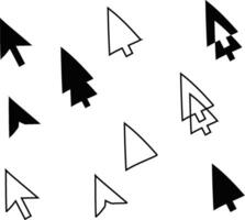Free vector collection of flat mouse cursor pointer