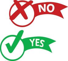 free vector Agree Disagree Sign Yes No Or With Red Green with Checkmark Cross