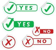 free vector Agree Disagree Sign Yes No Or With Red Green with Checkmark Cross