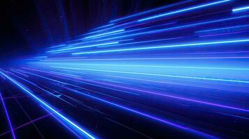 AI generated Blue red neon laser futuristic background. Generative AI photo