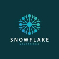 Snowflake Logo, Winter Season Design Frozen Ice Simple Model for Products and Technology vector