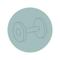 dumbbell Icon on white background vector