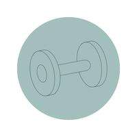 dumbbell Icon on white background vector