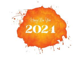 The New Year 2024 vector design with color splash