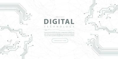 resumen digital tecnología Hola tecnología futurista gris blanco fondo, ciber información comunicación, innovación futuro tecnología datos, Internet red conexión, ai grande datos líneas puntos, circuito vector