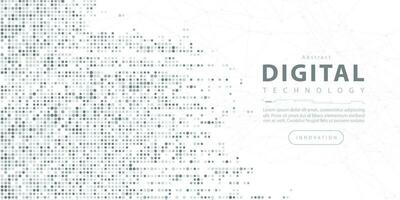 Abstract digital technology hi tech futuristic grey white background, cyber information communication, innovation future tech data, internet network connection, Ai big data lines dots, circuit vector